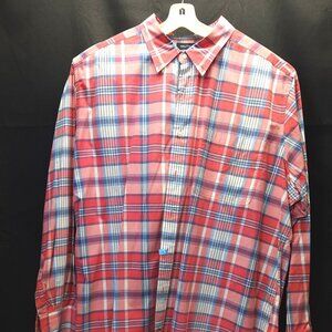 Nautica Long Sleeve Dress Shirt Plaid Size 3XLT